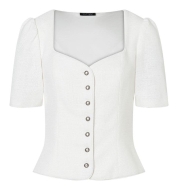 Schnittmuster modische Dirndl Kombination mit passender Dirndlbluse und Schürze Burda 5625 Gr. 36-46