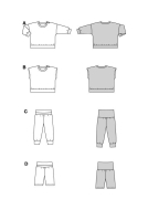 Modeldrawing of sewing pattern Burda 9186 for cute...