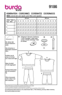 Sewing pattern pyjamas with elasticated waistband Burda 9186