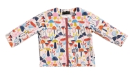 Schnittmuster hübsche Kinderjacke mit vorderem Reißverschluss und Kapuze Burda 9188 Gr. 68-104