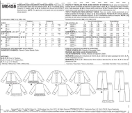 Sewing Pattern McCalls 6458 Sleepwear