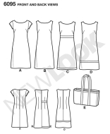english paper sewing pattern NewLook 6095 dresses A 10 22...
