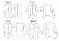 butterick sewing pattern nähen 5786 Bluse Gr. B5 8-16 (34-42) oder F5 16-24 (42-50)