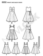 sewing pattern NewLook 6202 Mädchenkleid A 3-8 (98-128)