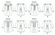butterick sewing pattern nähen 5861 Tunika Gr. B5 8-16 (34-42) oder RR 18W-24W (44-50)