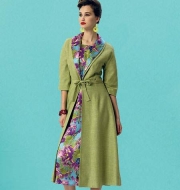 Schnittmuster Vogue 8875 Vintagekombi Kleid, Mantel 50er Jahre Gr. 34-50