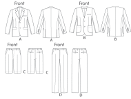 sewing pattern Vogue 8890 Herrenkombi Gr. MUU 34-40 (44-50) oder MXX 40-46 (50-56)