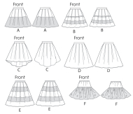 mccalls sewing pattern nähen 6706 Damenrock A5 6-14 (32-40) oder E5 14-22 (40-48)