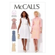 mccalls sewing pattern nähen 6696 Damenkleid B5 8-16 (34-42) oder F5 16-24 (42-50)
