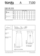 deutsch sewing pattern Burda 7100 Kleid Gr. 18-34 (44-60)