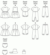 butterick sewing pattern nähen 5624 Baby L-XL (74-80)