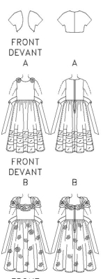 butterick sewing pattern nähen 3351 2-3-4-5 (92-104-110-116)