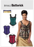 Schnittmuster Butterick 5662 Korsage A5 6-14 (32-40)