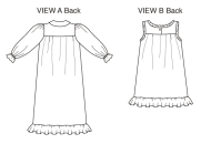 sewing pattern KwikSew 3423 Nachthemd Gr. T1-T4 (79-102cm)