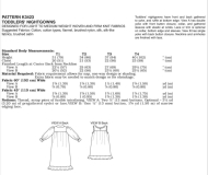Schnittmuster aus Papier KwikSew 3423 Nachthemd Mädchen Gr. 79-102cm
