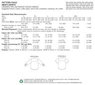 Sewing Pattern KwikSew 3422 Shirts Size S-M-L-XL-XXL