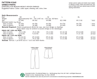 Schnittmuster aus Papier KwikSew 3345 Hose Unisex XS-S-M-L-XL