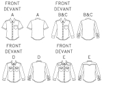 Sewing pattern McCalls 6044 Shirts