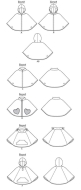 Schnittmuster McCalls 6431 Poncho CX XS-S 3-6 (de 104-122)