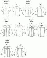 sewing pattern Vogue 8689 Bluse E5 14-22 (40-48)
