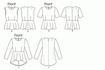 sewing pattern Vogue 8815 Shirt B5 8-16 (34-42)