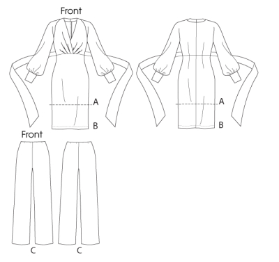 sewing pattern Vogue 8825 Herbstkombi F5 16-24 (42-50)