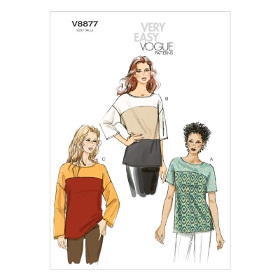 sewing pattern Vogue 8877 Shirt Y XS-S-M (32-34/36-38/40)