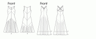 sewing pattern Vogue 8814 Abendkleid E5 14-22 (40-48)