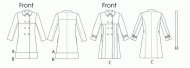 sewing pattern Vogue 8884 Mantel A5 6-14 (32-40)