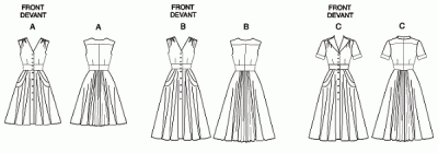 sewing pattern Vogue 8577 Kleid BB 8-14 (34-36-38-40)