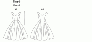 sewing pattern Vogue 1172 Kleid AA 6-12 (32-38)