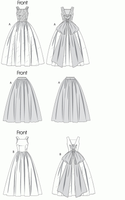 sewing pattern Vogue 8729 Kleid AA 6-12 (32-38)