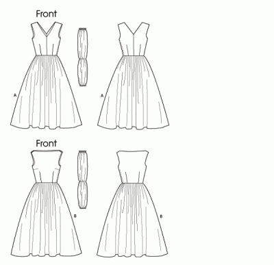 sewing pattern Vogue 8789 Kleid E5 14-22 (40-48)