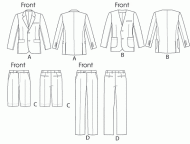 sewing pattern Vogue 8890 Herrenkombi MXX 40-46 (50-56)