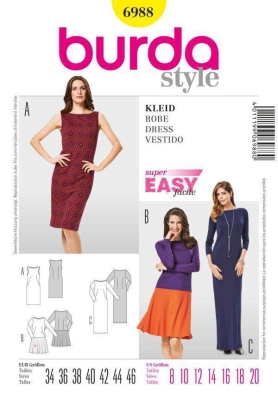 burda-sewing-pattern-sew-6988-dress-size-8-20-34-46