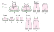 sewing pattern KwikSew 0135 Overall Kinder XXS-L 3-10 (98-140)