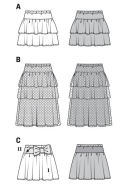 deutsch sewing pattern Burda 9442 Mädchen Rock Gr. 2-9 (92-134)