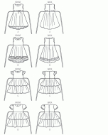 butterick sewing pattern nähen 6013 Kleid Gr. CDD 2-5 (92-110) oder CL 6-8 (122-134)
