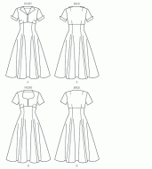 Schnittmuster Butterick 6018 zauberhaftes Vintagekleid Gr. 32-48