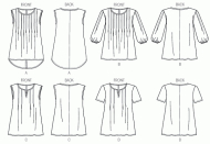 butterick sewing pattern nähen 6024 Shirt in Gr. ZZ L-XL-XXL (42/44-46/48-50/52)