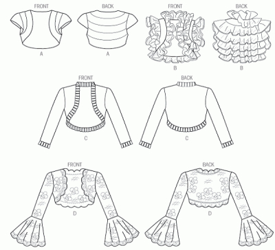 sewing pattern Vogue 8957 Bolero in Gr. A5 6-14 (32-40)