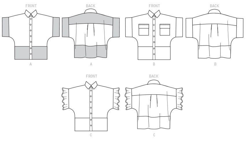 Schnittmuster Bluse mit Kimonoärmeln